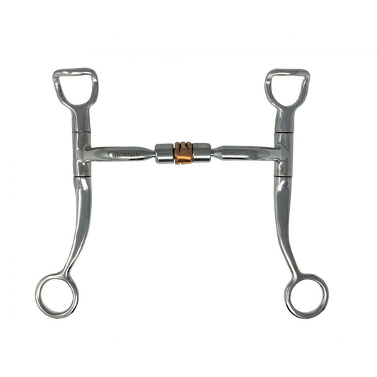Stainless Steel Snaffle Bit with Copper Roller 5"