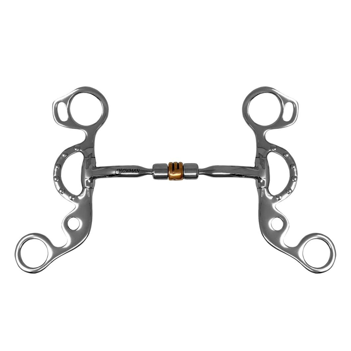Comfort Jointed Copper Roller Short Shank Snaffle Curb Bit Stainless Steel
