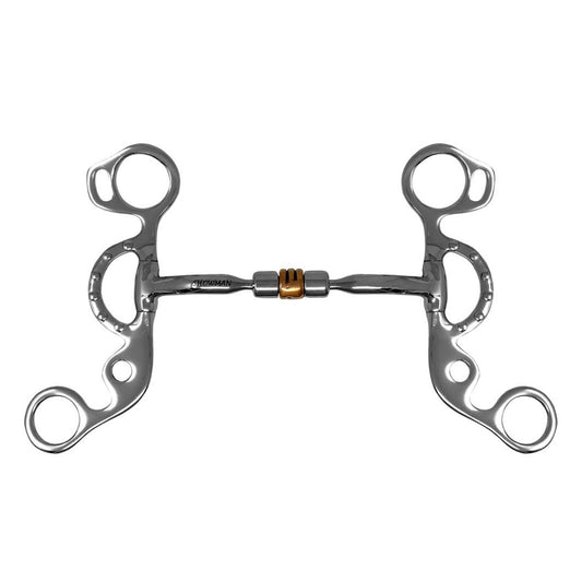Comfort Jointed Copper Roller Short Shank Snaffle Curb Bit Stainless Steel