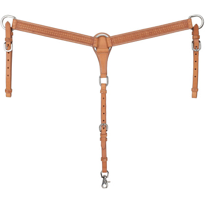 Basketweave 3-Piece Medium Oil Browband, One Ear, and Breastcollar Tack Set - Mini/Small Pony