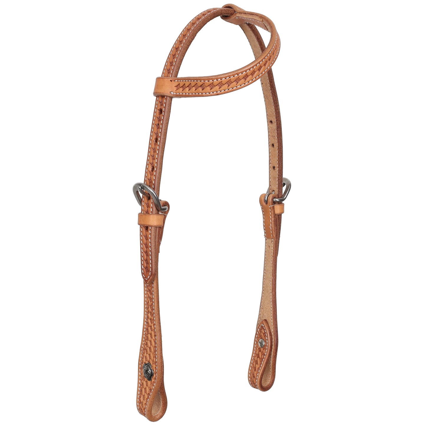 Basketweave 3-Piece Medium Oil Browband, One Ear, and Breastcollar Tack Set - Mini/Small Pony