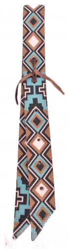 Showman Nylon Tie Strap & Off-Billet Set with cross design - Teal, Black, Brown