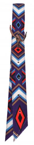 Showman Nylon Tie Strap & Off-Billet Set with Purple Red Diamond design