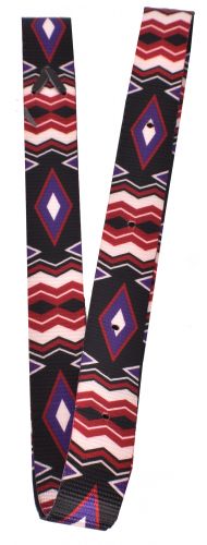Showman Nylon Tie Strap & Off-Billet Set with Purple Black Diamond design