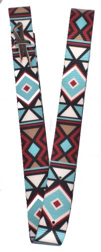Showman Nylon Tie Strap & Off-Billet Set with Geometric design