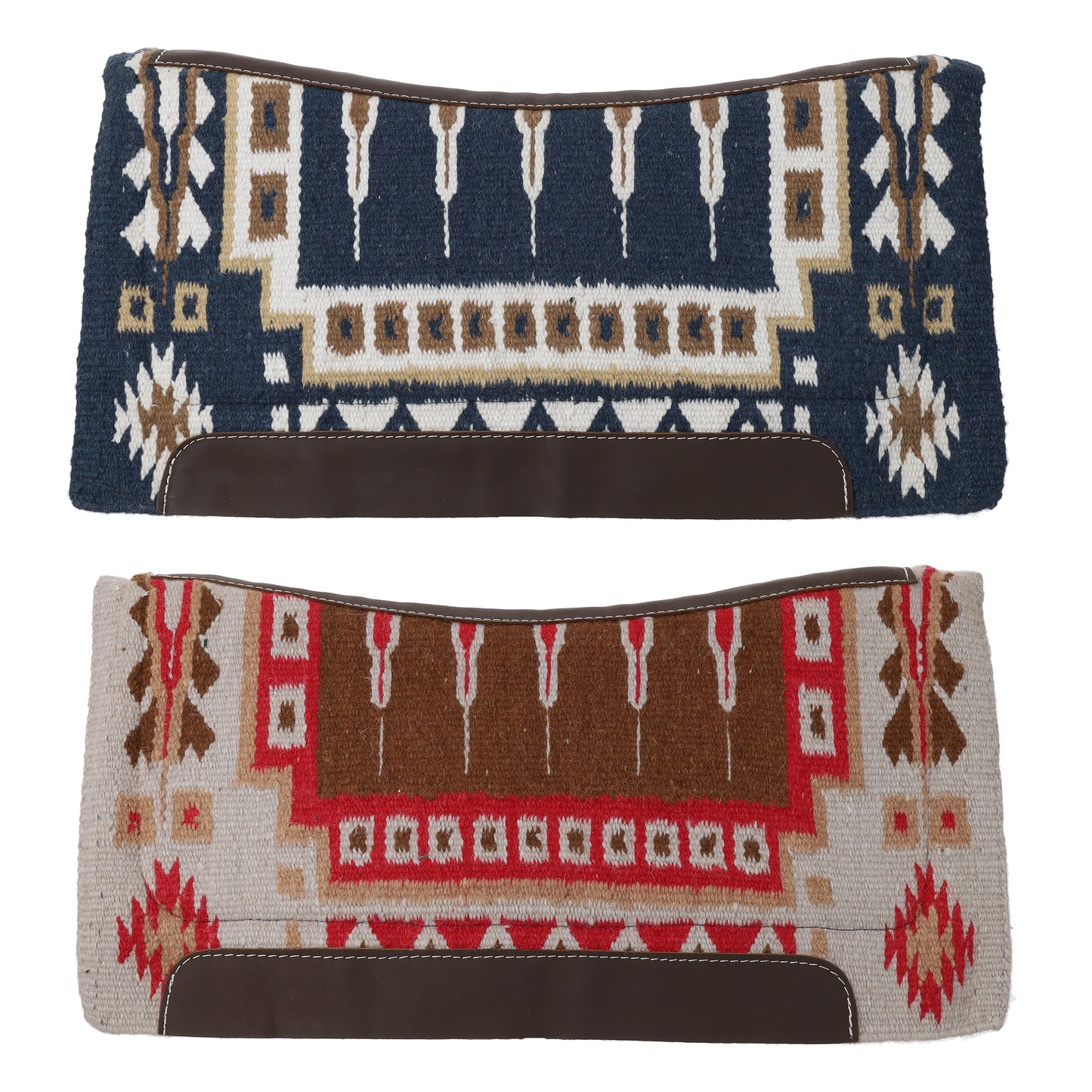 Sundown 36"x34" Wool Top Saddle Pad with Memory Felt Bottom - Navy