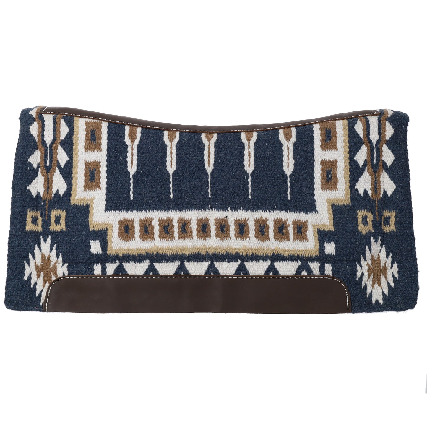 Sundown 36"x34" Wool Top Saddle Pad with Memory Felt Bottom - Navy