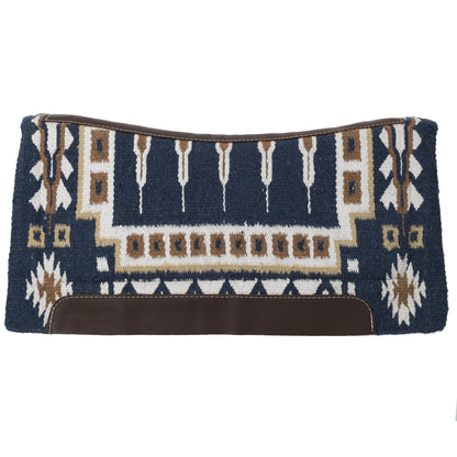 Sundown 36"x34" Wool Top Saddle Pad with Memory Felt Bottom - Navy
