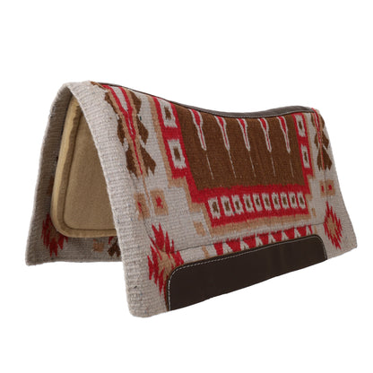 Sundown 36"x34" Wool Top Saddle Pad with Memory Felt Bottom - Navy