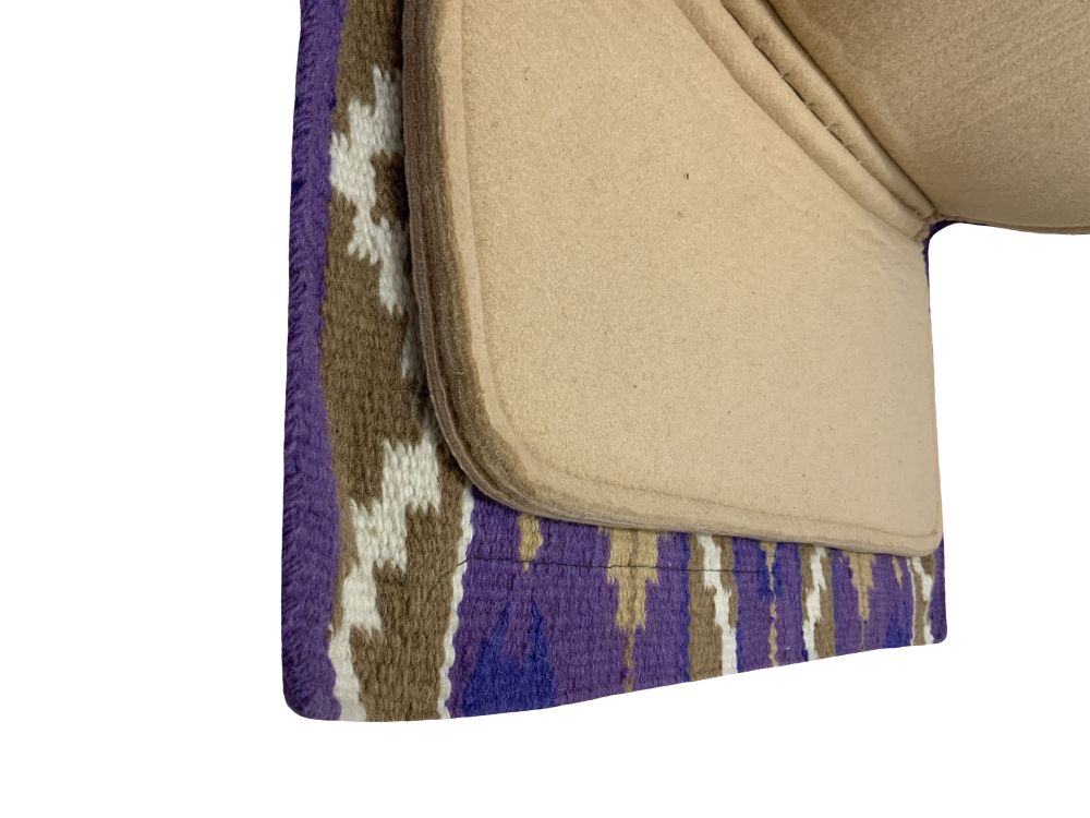Southwest 36" X 34" Wool Top Contoured Memory Felt Bottom Saddle Pad