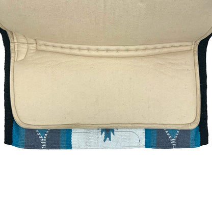 Navajo Diamond 34" x 36" Wool Top Contoured Memory Felt Bottom Saddle Pad - Pink