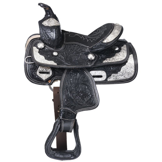 King Series Miniature McCoy Trail Saddle with Silver Accents