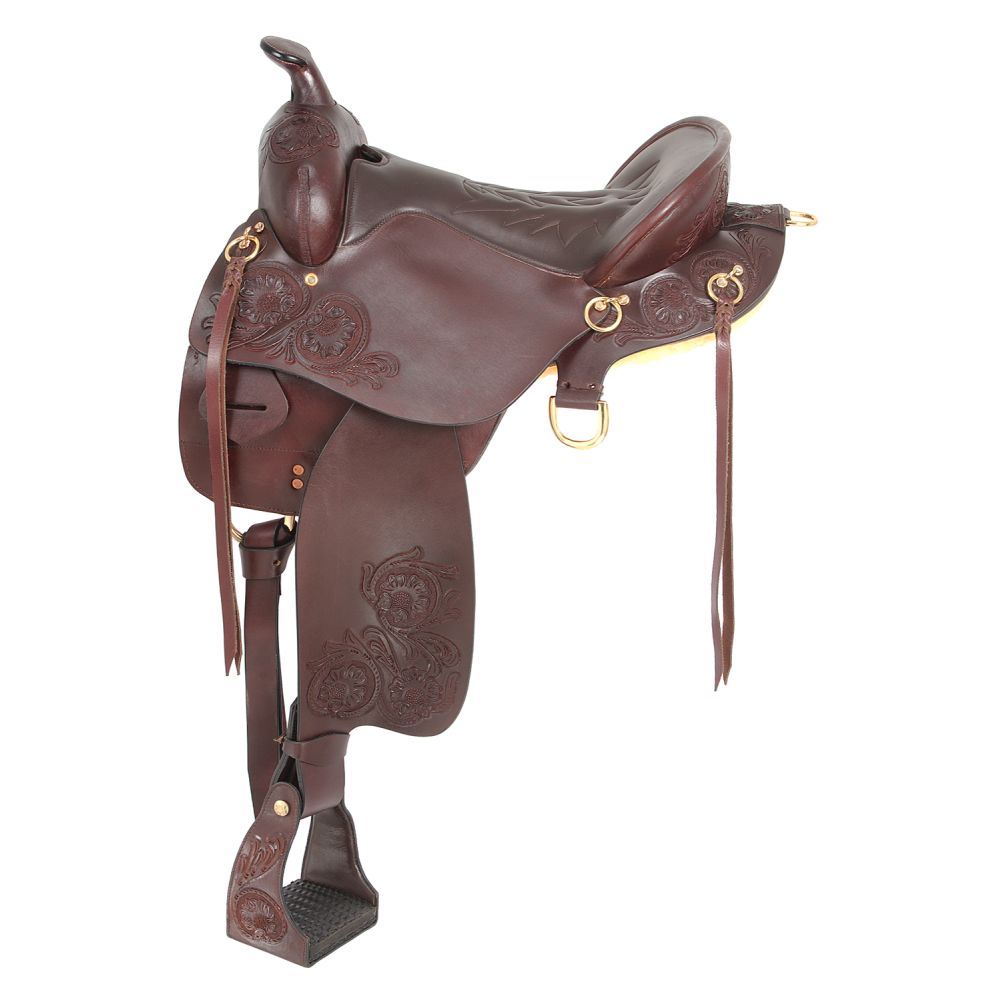 King Series Trekker Tooled Endurance Saddle with Horn