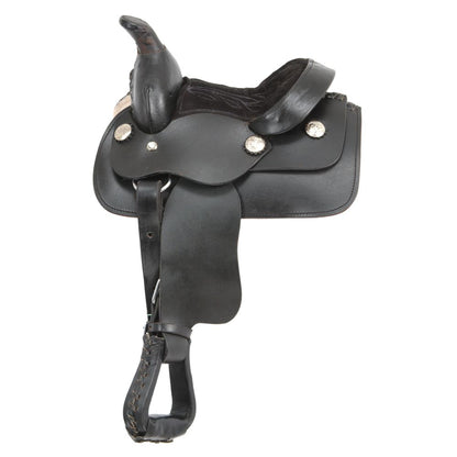 King Series Miniature Smooth Leather Western Saddle
