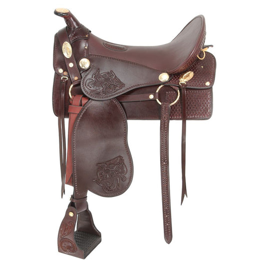 Royal King Tooled McClellan Camp Saddle