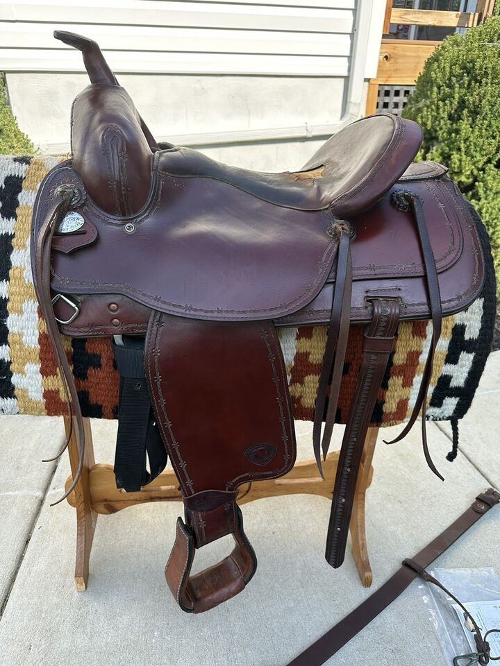 16” Tex Tan Tex-Flex Western Trail Saddle Model 08 TF413S6