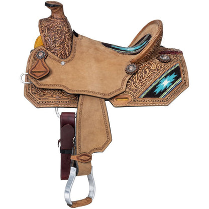 12", 13" Silver Royal Youth Aztec Wade Saddle
