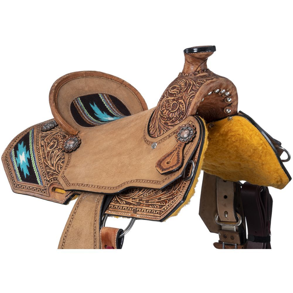 12", 13" Silver Royal Youth Aztec Wade Saddle