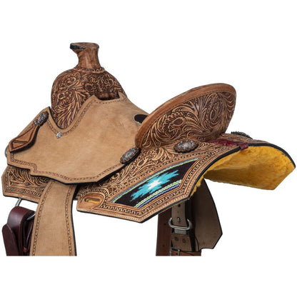 12", 13" Silver Royal Youth Aztec Wade Saddle