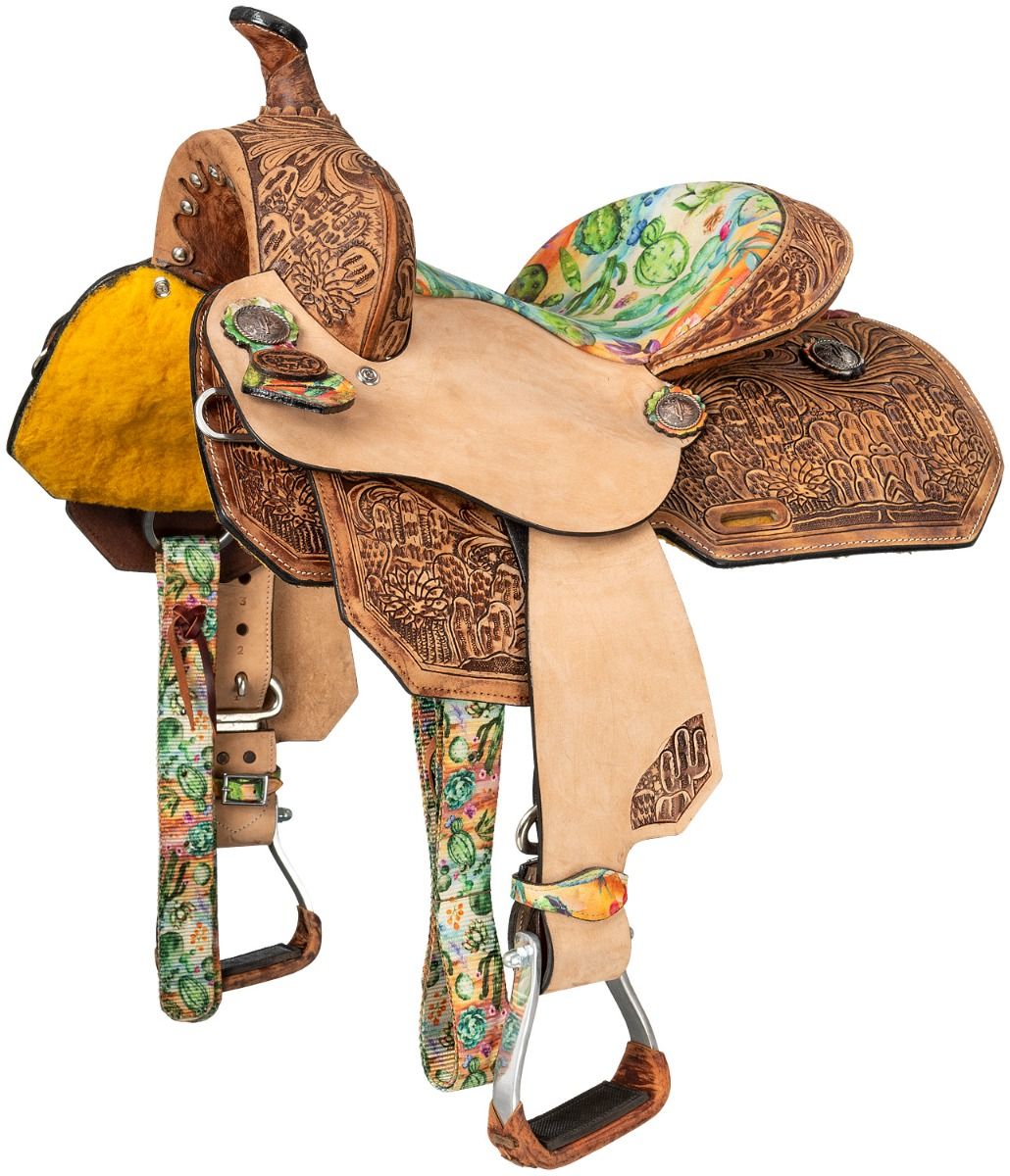13" Silver Royal Youth Cactus Barrel Saddle