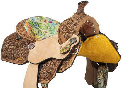 13" Silver Royal Youth Cactus Barrel Saddle