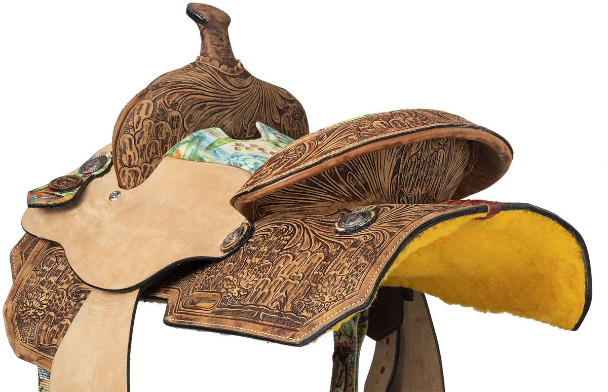 13" Silver Royal Youth Cactus Barrel Saddle