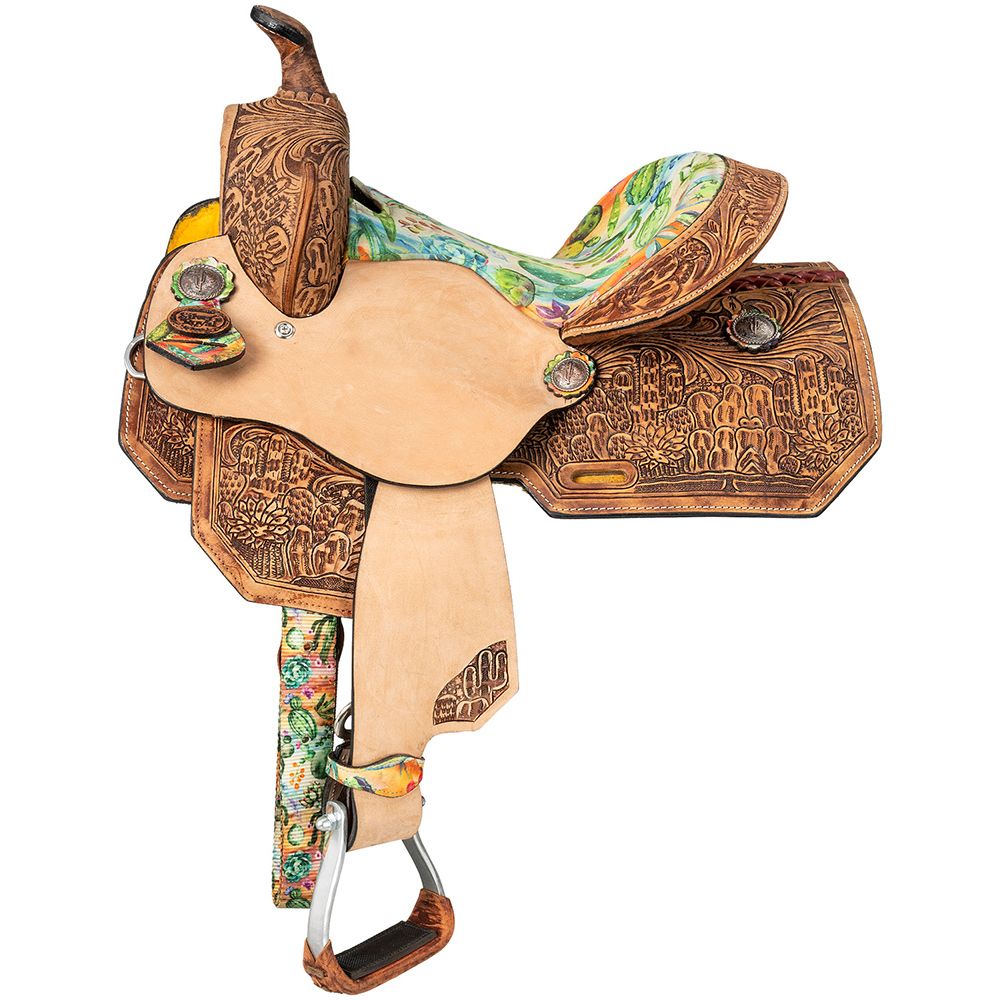 13" Silver Royal Youth Cactus Barrel Saddle